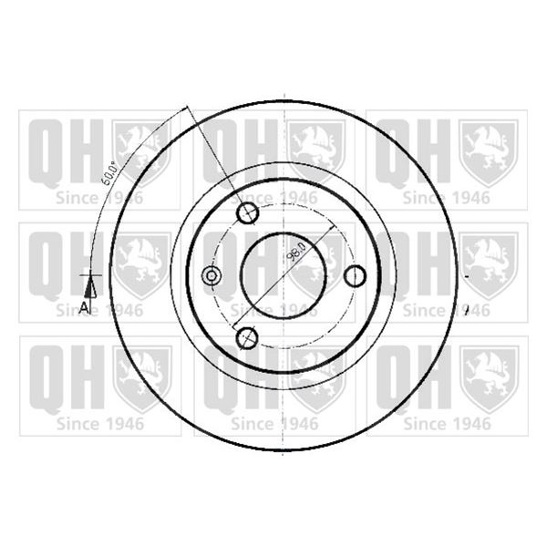 1 disque de frein avant Quinton Hazell BDC3505