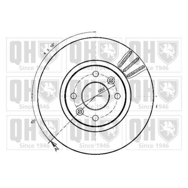 1 disque de frein avant Quinton Hazell BDC3552