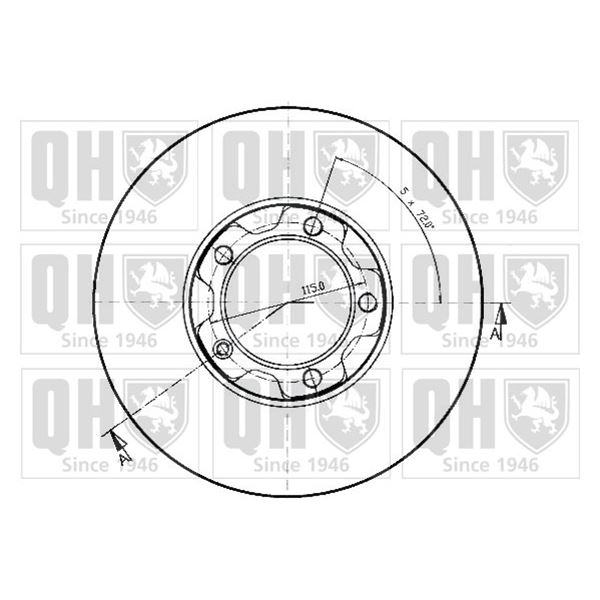 1 disque de frein avant Quinton Hazell BDC3585