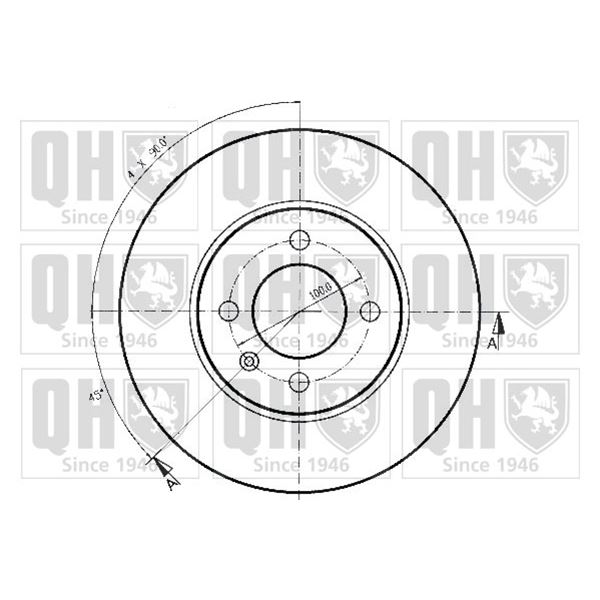 1 disque de frein avant Quinton Hazell BDC3713