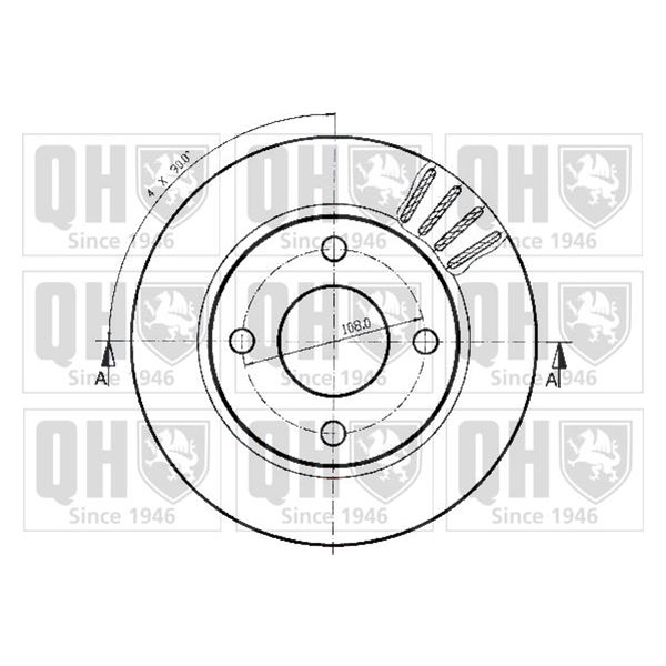 1 disque de frein avant Quinton Hazell BDC3727