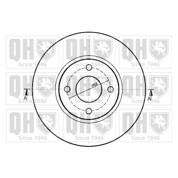 1 disque de frein avant Quinton Hazell BDC3728