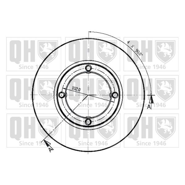 1 disque de frein avant Quinton Hazell BDC3740