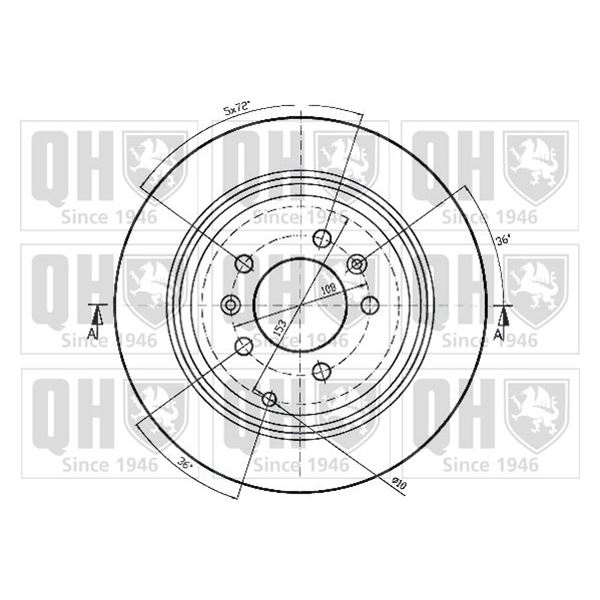 1 disque de frein arrière Quinton Hazell BDC3777