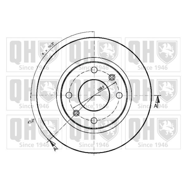 1 disque de frein arrière Quinton Hazell BDC3786