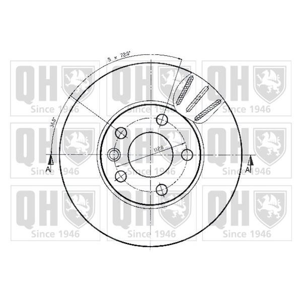 1 disque de frein avant Quinton Hazell BDC3787