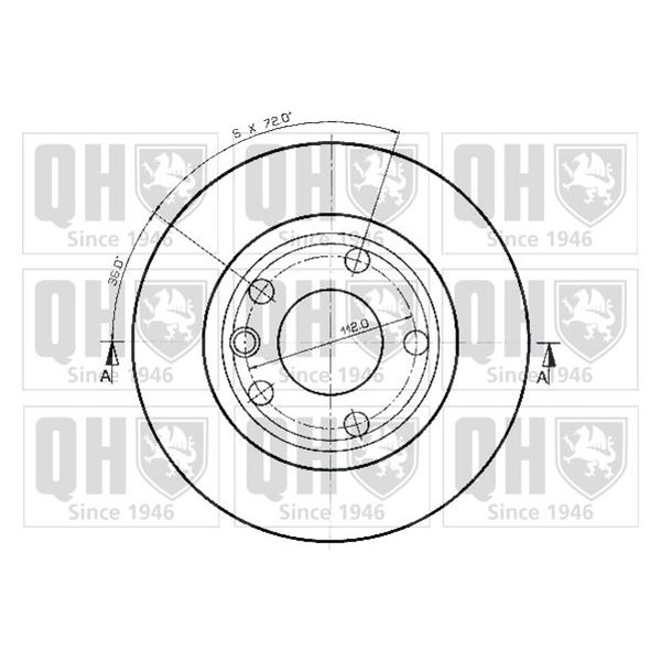 1 disque de frein avant Quinton Hazell BDC3788