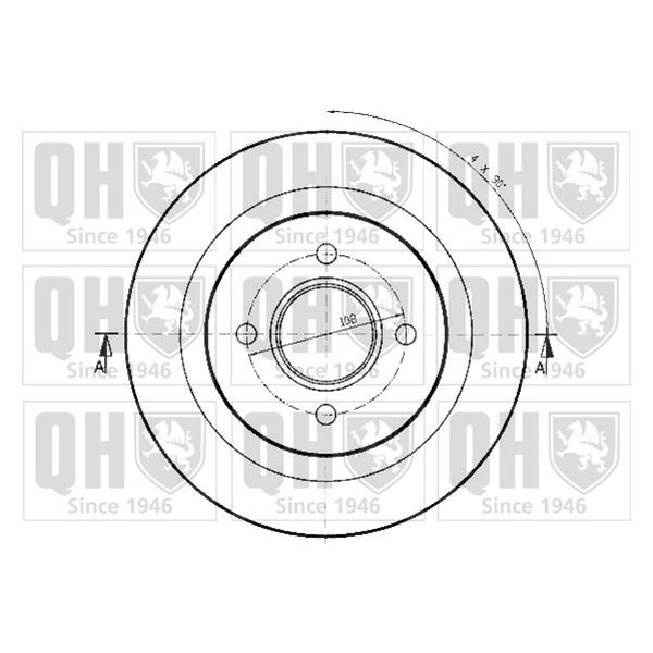 1 disque de frein arrière Quinton Hazell BDC3807