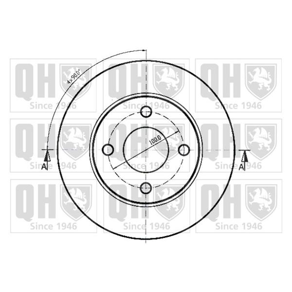 1 disque de frein avant Quinton Hazell BDC3820