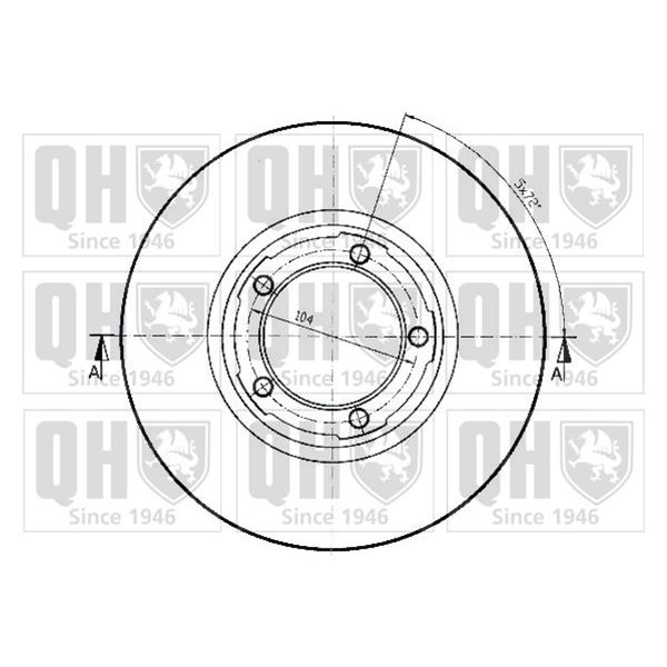 1 disque de frein avant Quinton Hazell BDC3823