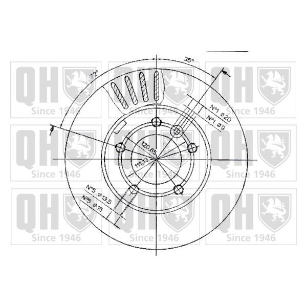 1 disque de frein avant Quinton Hazell BDC3830