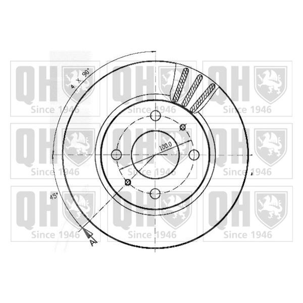 1 disque de frein avant Quinton Hazell BDC3833