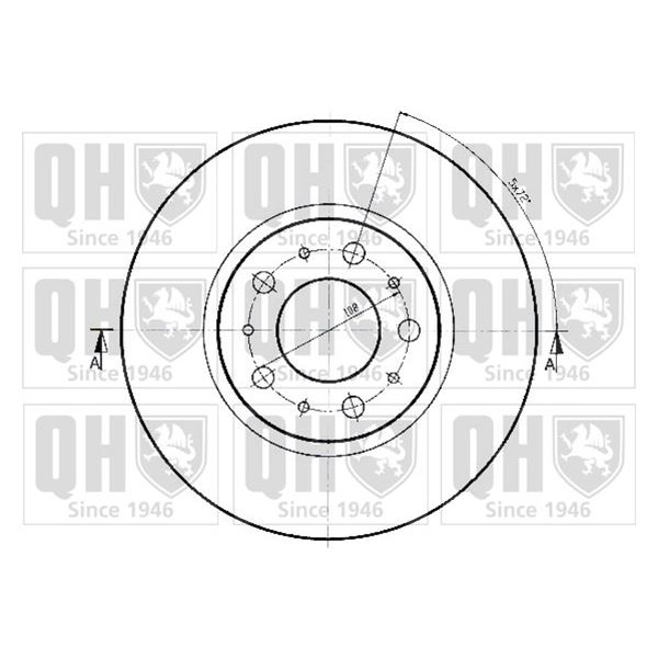 1 disque de frein avant Quinton Hazell BDC3837