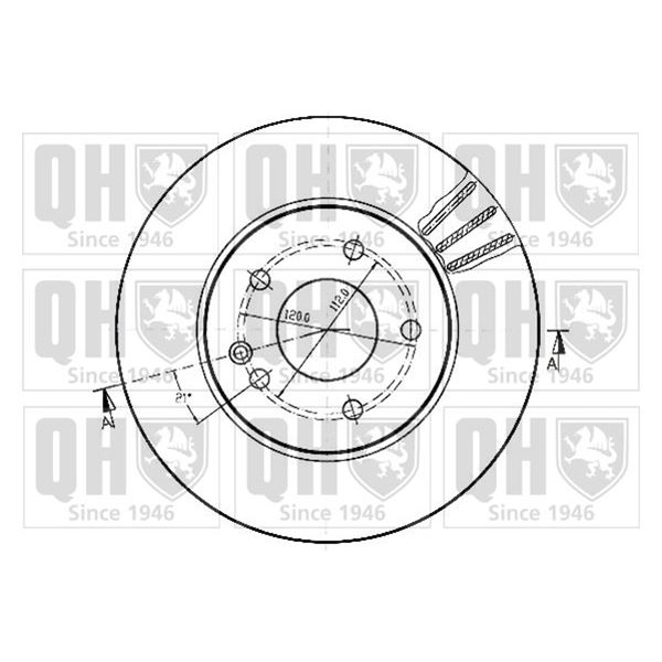 1 disque de frein avant Quinton Hazell BDC3839