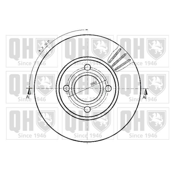 1 disque de frein avant Quinton Hazell BDC3908