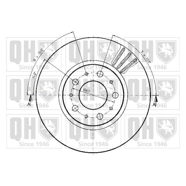 1 disque de frein avant Quinton Hazell BDC3912