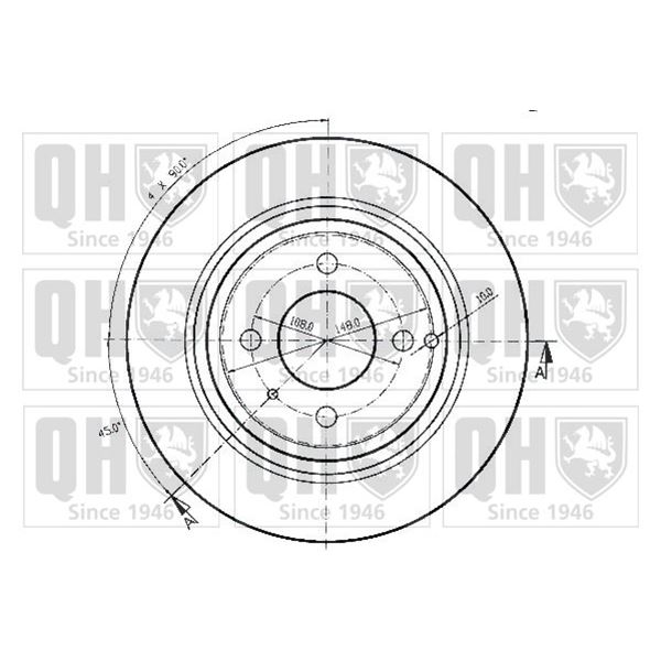1 disque de frein arrière Quinton Hazell BDC3914