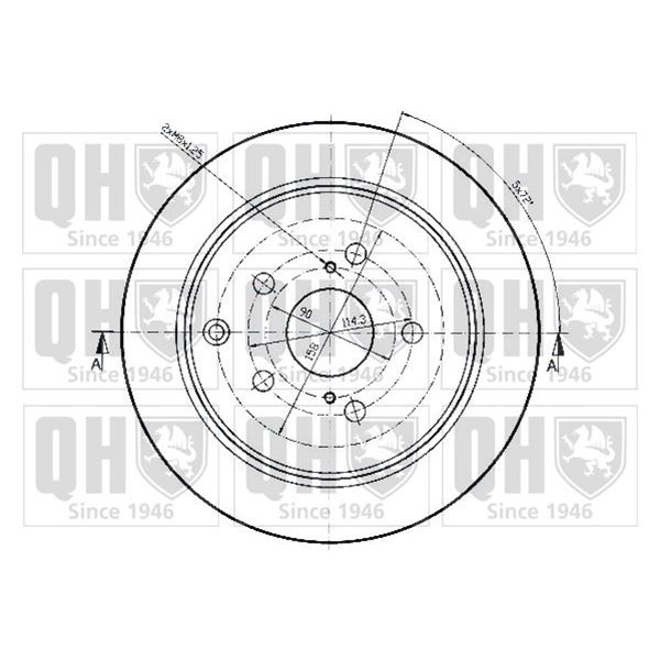 1 disque de frein arrière Quinton Hazell BDC3925