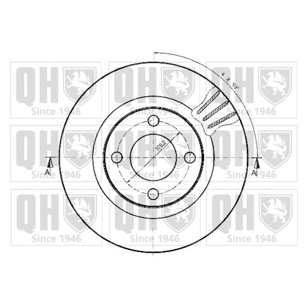 1 disque de frein avant Quinton Hazell BDC3933
