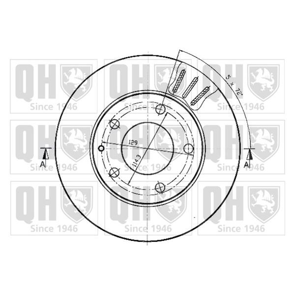 1 disque de frein avant Quinton Hazell BDC3951