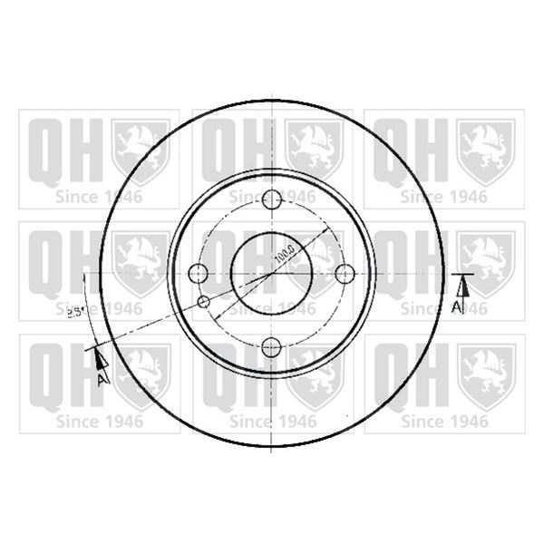 1 disque de frein avant Quinton Hazell BDC3960