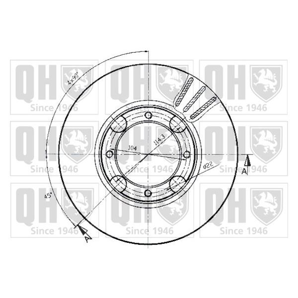 1 disque de frein avant Quinton Hazell BDC4183