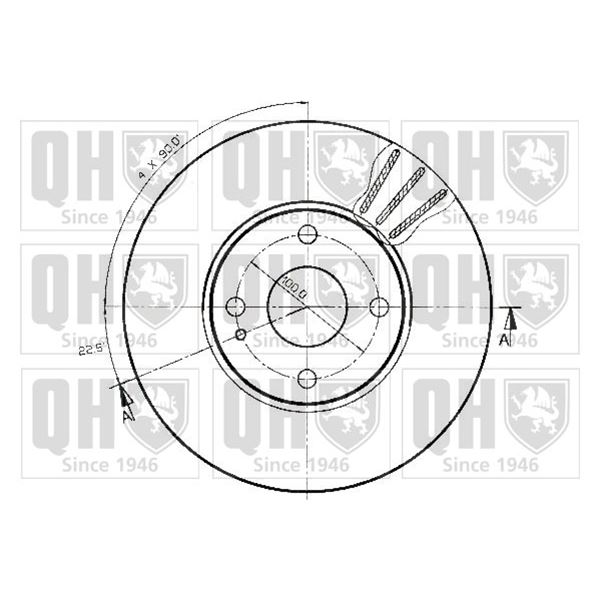 1 disque de frein avant Quinton Hazell BDC4294