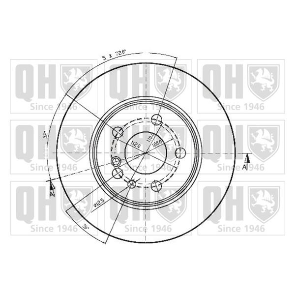 1 disque de frein arrière Quinton Hazell BDC4324