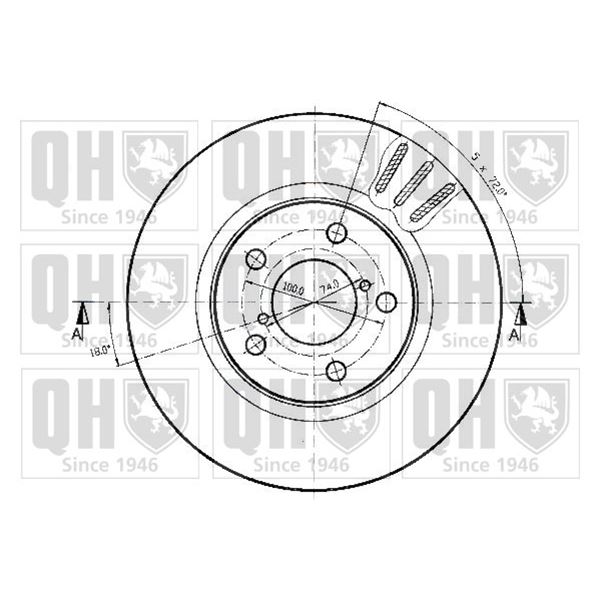 1 disque de frein avant Quinton Hazell BDC4328
