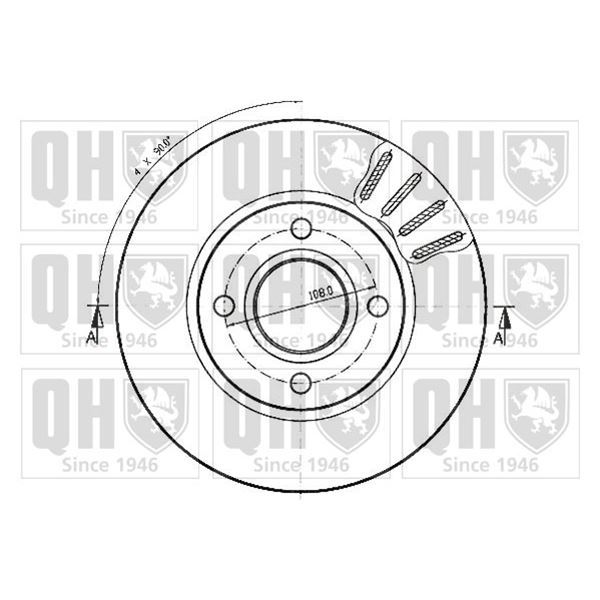 1 disque de frein avant Quinton Hazell BDC4351