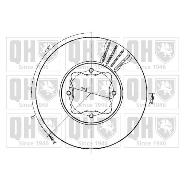 1 disque de frein avant Quinton Hazell BDC4358