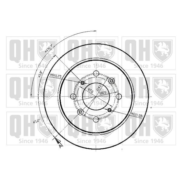 1 disque de frein arrière Quinton Hazell BDC4369