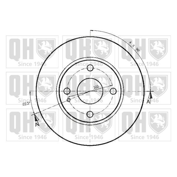 1 disque de frein avant Quinton Hazell BDC4389