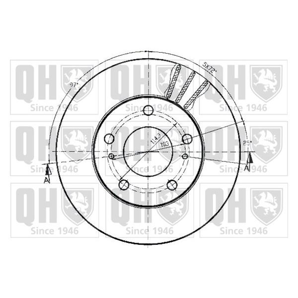 1 disque de frein avant Quinton Hazell BDC4396