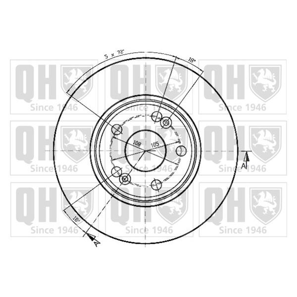 1 disque de frein avant Quinton Hazell BDC4406