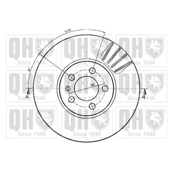 1 disque de frein avant Quinton Hazell BDC4531