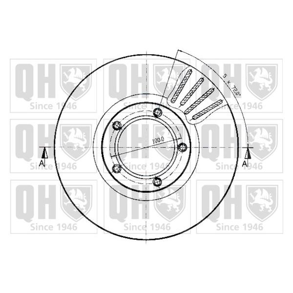 1 disque de frein avant Quinton Hazell BDC4583
