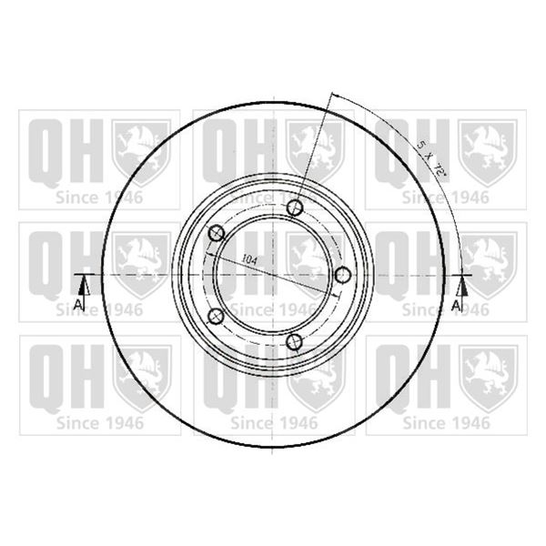 1 disque de frein avant Quinton Hazell BDC4585