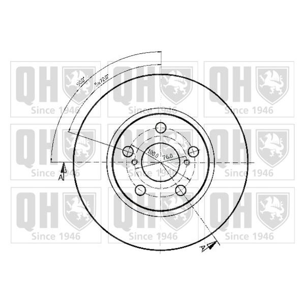 1 disque de frein avant Quinton Hazell BDC4588