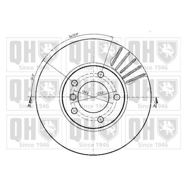 1 disque de frein avant Quinton Hazell BDC4623
