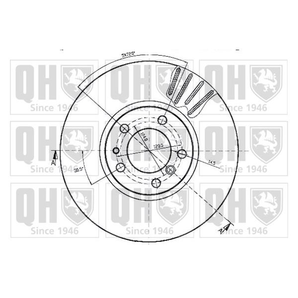 1 disque de frein avant Quinton Hazell BDC4636