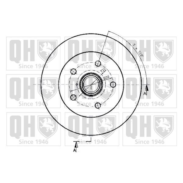 1 disque de frein avant Quinton Hazell BDC4646