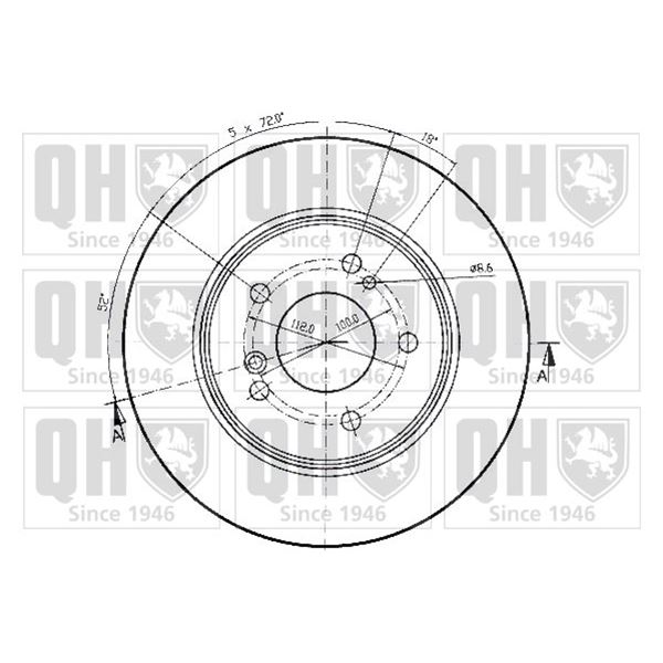 1 disque de frein arrière Quinton Hazell BDC4673