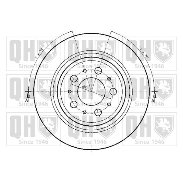1 disque de frein arrière Quinton Hazell BDC4729