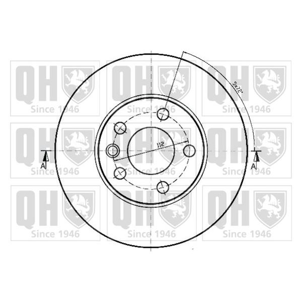1 disque de frein avant Quinton Hazell BDC4734