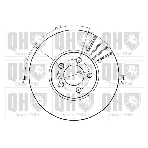 1 disque de frein avant Quinton Hazell BDC4735