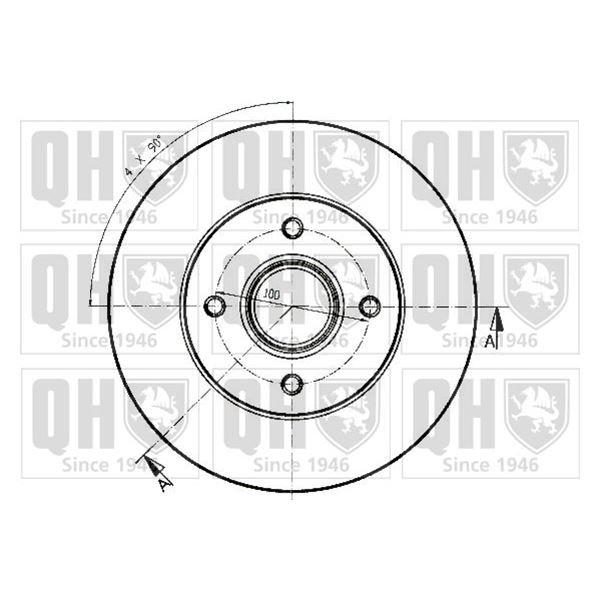 1 disque de frein arrière Quinton Hazell BDC4738