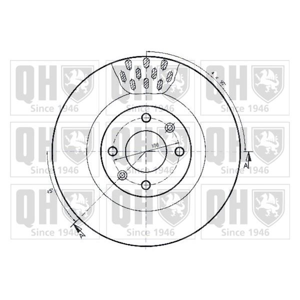 1 disque de frein avant Quinton Hazell BDC4739