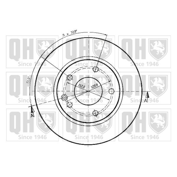 1 disque de frein avant Quinton Hazell BDC4745