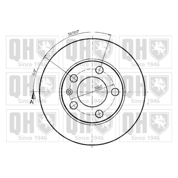 1 disque de frein arrière Quinton Hazell BDC4753